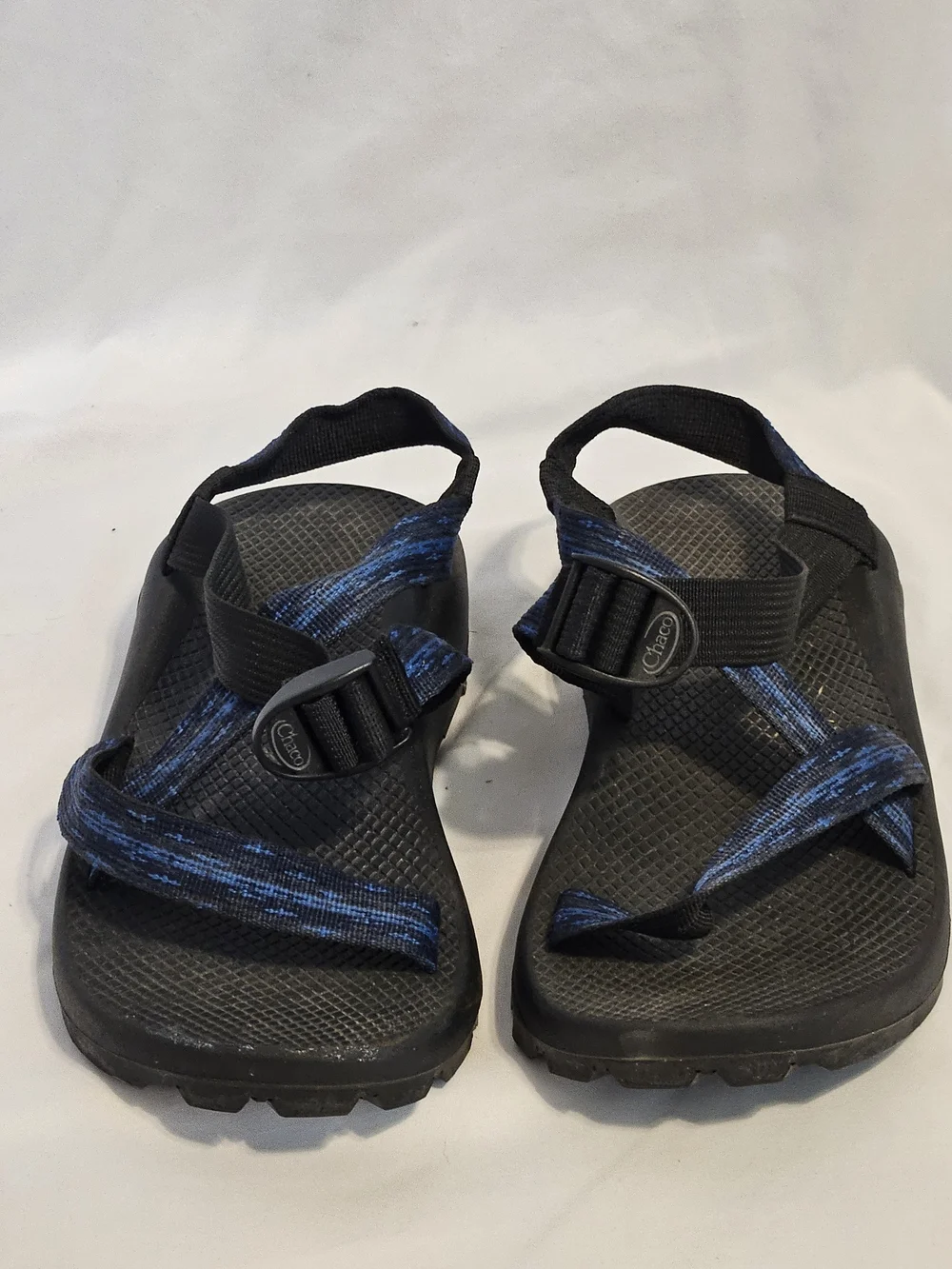 CHACO- Men's Black Sandals with Blue Straps SZ 10